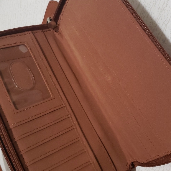 Fossil chestnut vintage wallet crossbody bag - Picture 4 of 5